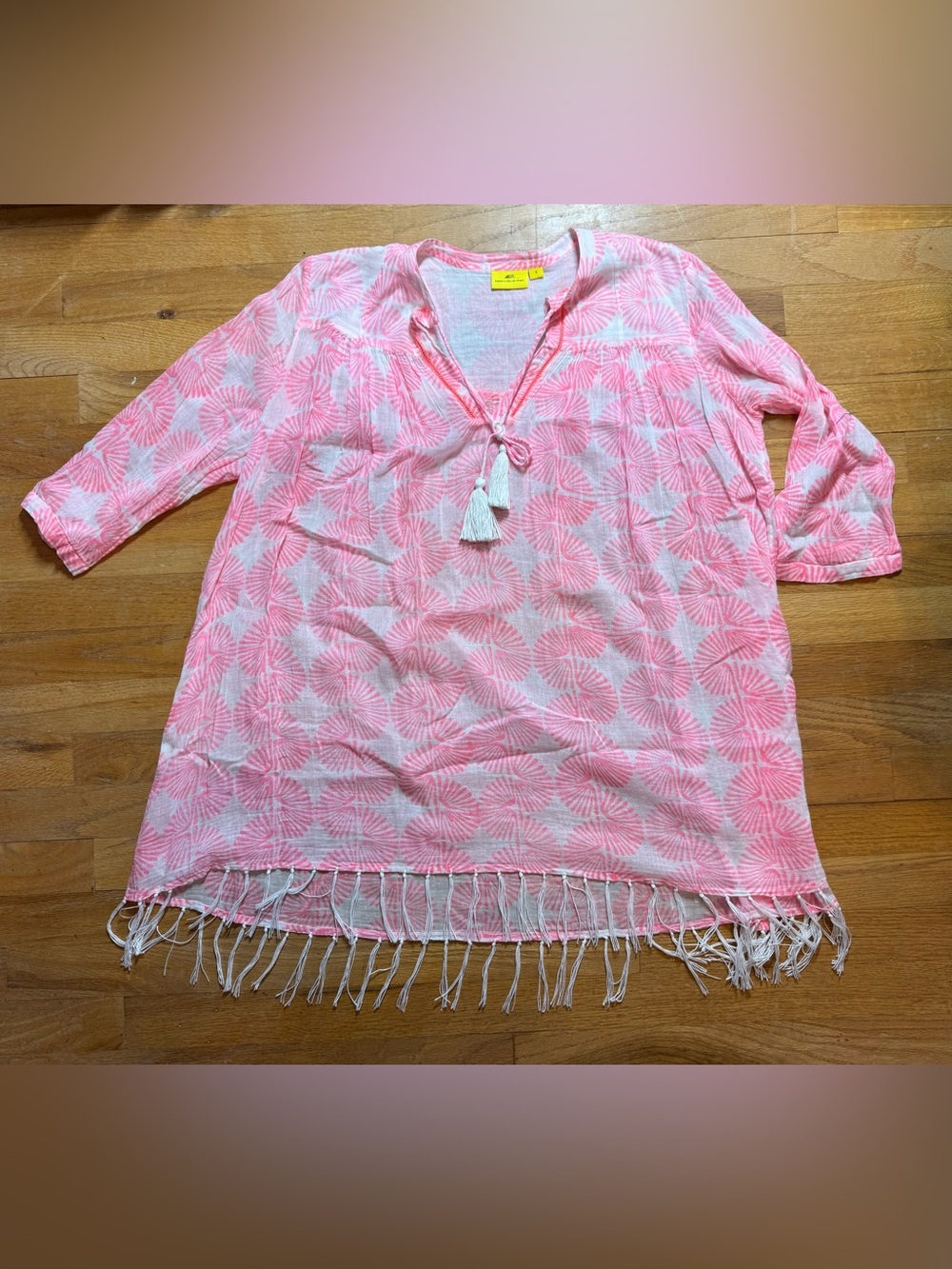 Roberta Roller Rabbit Pink and White Cover Up